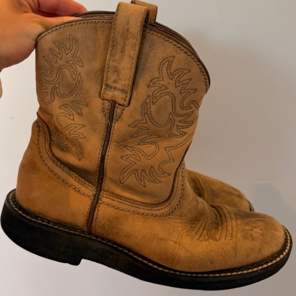 Ariat Fatbaby Light Brown Leather Cowboy Boots 8.5 B Western - Picture 8 of 8